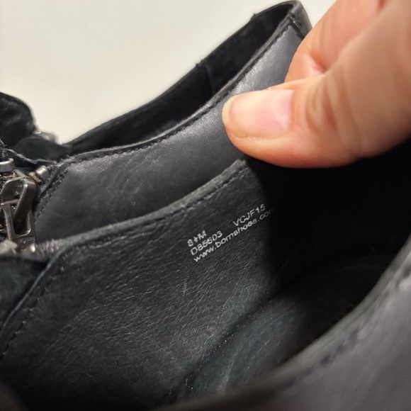 Born Elliot Black Leather Zipper Comfort Clog Ankle Booties NWT - Picture 5 of 8